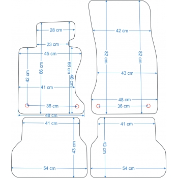 BMW Seria 5 E60/E61 Allroad 2007-2010r. Dywaniki welurowe - LUX - kolory do wyboru.