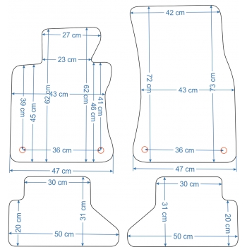 BMW Seria 6 E64 Cabrio 2002-2011r.+ RZEPY Samochodowe dywaniki welurowe Gold (czarne)