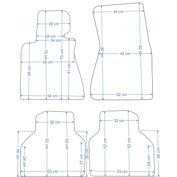BMW Seria 7 E65 2001-2008r. Dywaniki welurowe - ECONOMY - kolory do wyboru.