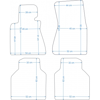 BMW Seria 7 E66 Long 2002-2008r. Dywaniki welurowe - ECONOMY - kolory do wyboru.