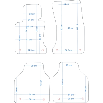 BMW Seria 7 E66 Long 2002-2009r. Dywaniki welurowe - SILVER- kolory do wyboru.