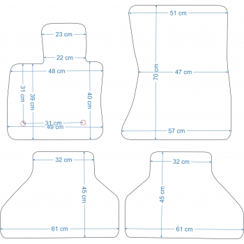 BMW X5 E70 2006 - 2013 r. Dywaniki Welurowe OP