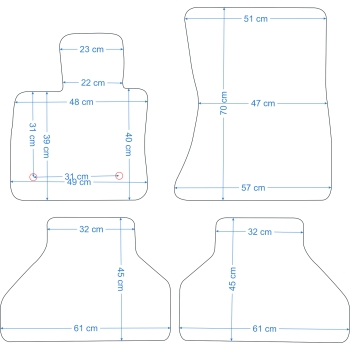 BMW X6 E71 2008-2014 r Dywaniki Welurowe OP