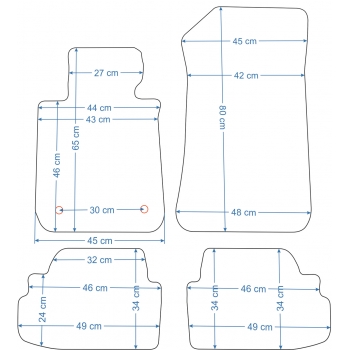 BMW Seria 1 E81 HB 3d 2007-2011r Dywaniki Welurowe RZ