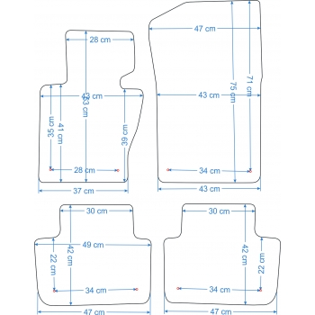 BMW X3 E83 2004-2010r. Dywaniki welurowe - ECONOMY - kolory do wyboru.