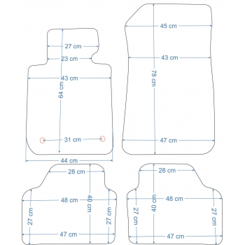 BMW X1 E84 2009-2016r.  Dywaniki welurowe - PLATINUM - kolory do wyboru
