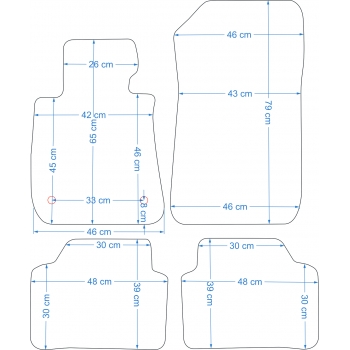 BMW Seria 3 E90/91 2004-2012r. Dywaniki welurowe - SILVER- kolory do wyboru.