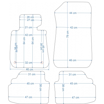 BMW Seria 3 E92 coupe 2006-2013r. Dywaniki welurowe - SILVER- kolory do wyboru.
