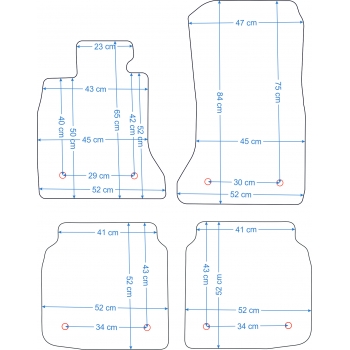 BMW Seria 7 F02 2008-2015r. + RZEPY Samochodowe dywaniki welurowe Gold (czarne)