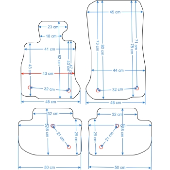 Dywaniki BMW Seria 6 E63/E64 02-10r. ECONOMY -1686