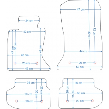 BMW Seria 5 F10/F11 2013-2017r Dywaniki Welurowe OP