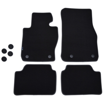 BMW F20/F21 xDrive 2011-2019r. Czarne samochodowe dywaniki welurowe - Gold (czarne)