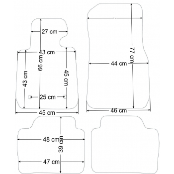 BMW Seria 3 F30/F31 2012-2019r. Dywaniki welurowe - SILVER - kolory do wyboru.