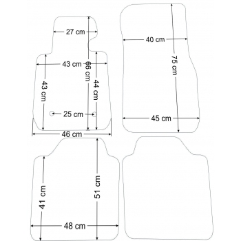 BMW Seria 3 F34 Grand Turismo (GT) od 2013. Dywaniki welurowe - SILVER - kolory do wyboru.