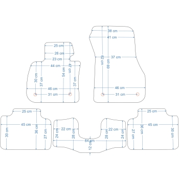 BMW F45 2014-2021r. Dywaniki welurowe - SILVER - kolory do wyboru.