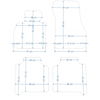 BMW Seria 2 F46 od 2015r. Dywaniki welurowe - PLATINUM - kolory do wyboru.