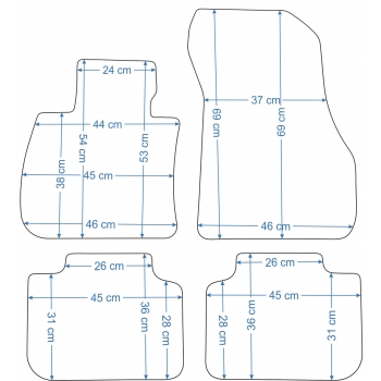 BMW X1 F48 od 2015r. Dywaniki welurowe - ECONOMY - kolory do wyboru.