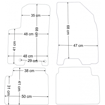 Dywaniki welurowe Chevrolet Kalos 03-11r. ECONOMY -1716