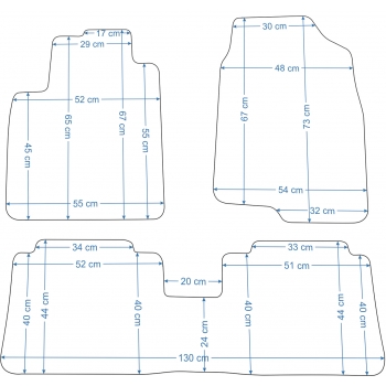 Chevrolet Captiva 5os 2006-2011r. Dywaniki welurowe - ECONOMY - kolory do wyboru.