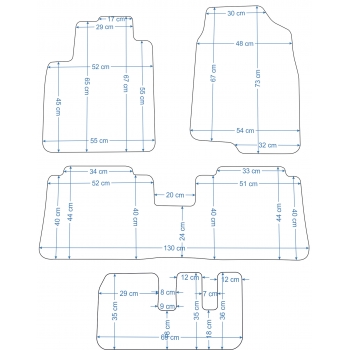 Chevrolet Captiva 7 os 2006-2011r. Dywaniki welurowe - ECONOMY - kolory do wyboru.