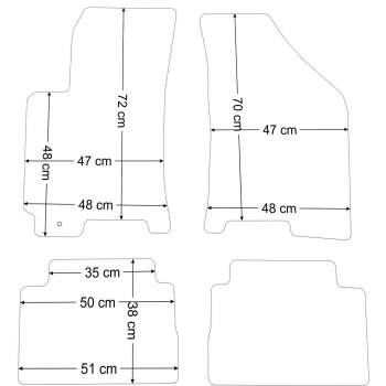 Chevrolet Lacetti 2004-2010r. Dywaniki welurowe - SILVER - kolory do wyboru.