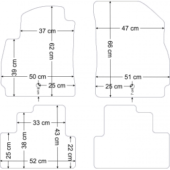 Chevrolet Orlando 5os. 2010-2018r. Dywaniki welurowe - SILVER - kolory do wyboru.