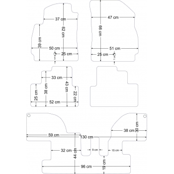 Chevrolet Orlando 7os. 2010-2018r. Samochodowe dywaniki welurowe Gold (czarne)