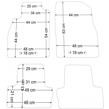 Chevrolet Volt 2011-2015r. Dywaniki welurowe - SILVER - kolory do wyboru.