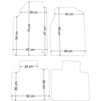 Chrysler 300M 1999-2004r. Dywaniki welurowe - SILVER - kolory do wyboru.