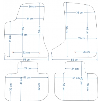 Dywaniki welurowe Chrysler 300C 04-10r. ECONOMY -1726