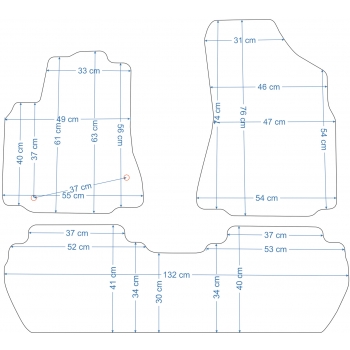 Citroen Berlingo 2008-2018r Dywaniki welurowe - ECONOMY - kolory do wyboru.