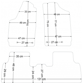 Citroen Berlingo 1996-2008r. Dywaniki welurowe - Platinum - kolory do wyboru.