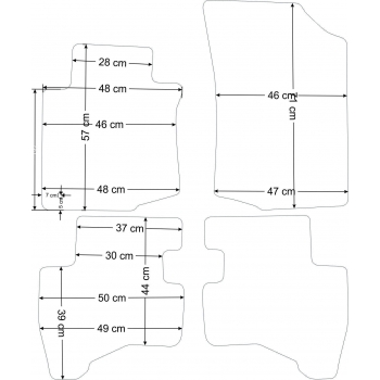 Citroen C1 2005-2014 r.  Dywaniki Welurowe RZ