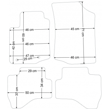 Citroen C1 od 2014 r. Dywaniki Welurowe RZ