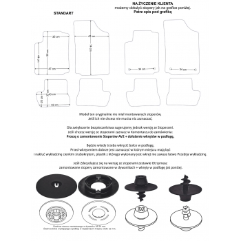 Citroen C2 2003-2009r. Dywaniki welurowe - ECONOMY - kolory do wyboru.