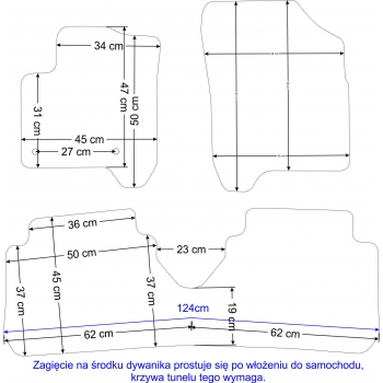 Citroen C3 Picasso 2009-2017r. Dywaniki welurowe - SILVER - kolory do wyboru.