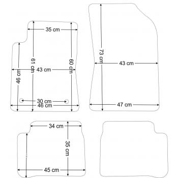 Citroen C3 od 01/2017r. Dywaniki Welurowe RZ