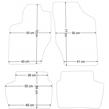 Citroen C4 2004-2010r. Dywaniki welurowe - GOLD - kolory do wyboru.