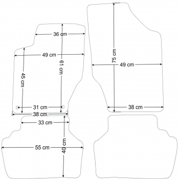 Citroen C4 2010-2018r. Dywaniki welurowe - SILVER - kolory do wyboru.