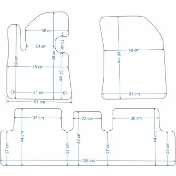 Dywaniki welurowe Citroen C4 Picasso II 5os 2013-2018r. / C4 Spacetourer od 2018r. Jakość PLATINUM