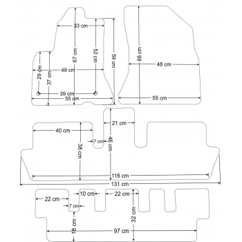 Dywanik welurowe Citroen C4 Picasso 7os 2006-2013r. Jakość PLATINUM