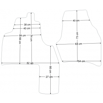 Citroen C8 2002-2014r. / Lancia Phedra 2002-2014r. Przody Dywaniki Welurowe RZ