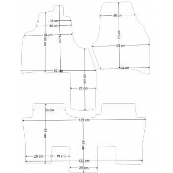 Dywaniki welurowe Citroen C8 2002-2014r. / Lancia Phedra 2002-2010r. 5os- Jakość Diamond