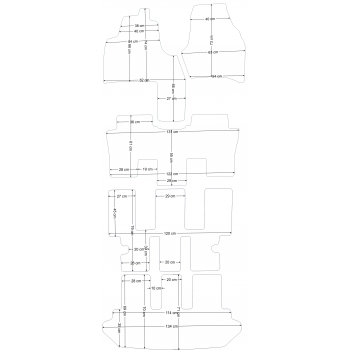Citroen C8 2002-2014r. / Peugeot 807 10/2002-06/2014r. / Lancia Phedra 2002-2014r. (wersja 3rzędy+bagażnik) - Dywaniki welurowe kolory do wyboru