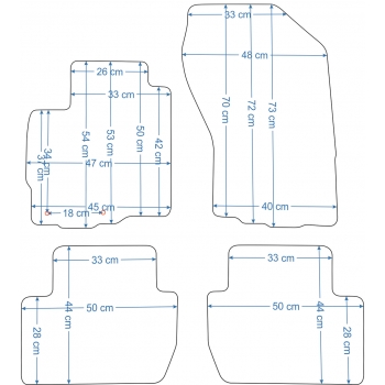 Mitsubishi Outlander 2007-2012r. Dywaniki welurowe - ECONOMY - kolory do wyboru.