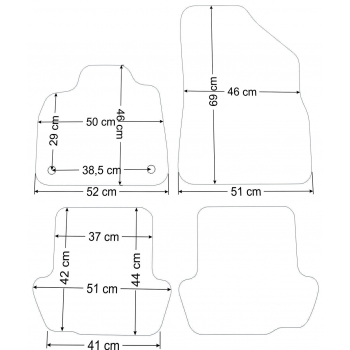 Citroen DS5 2011-2018r Czarne samochodowe dywaniki welurowe Gold