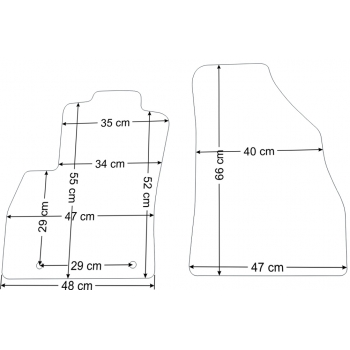 Dywaniki welurowe Fiat Fiorino przód 2008-2011r. - Jakość Diamond