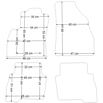 Dywaniki welurowe Fiat Fiorino 5os. od 2008r. - Jakość Diamond