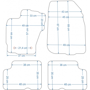 Dywaniki welurowe Dacia Duster Phase II 13-18r. - Jakość Diamond