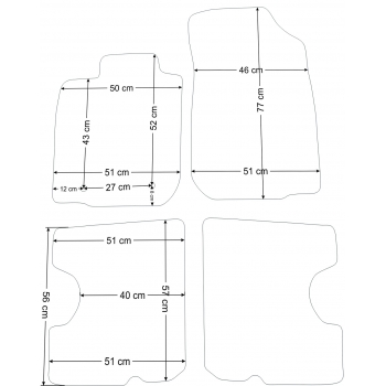 Dacia Duster 2010-2014r Dywaniki Welurowe RZ